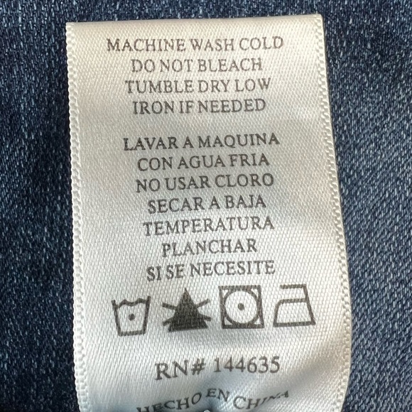 KanCan Distressed Stretch Denim Jean Skirt With Raw Released Hem - Size 9/28 - Picture 9 of 9